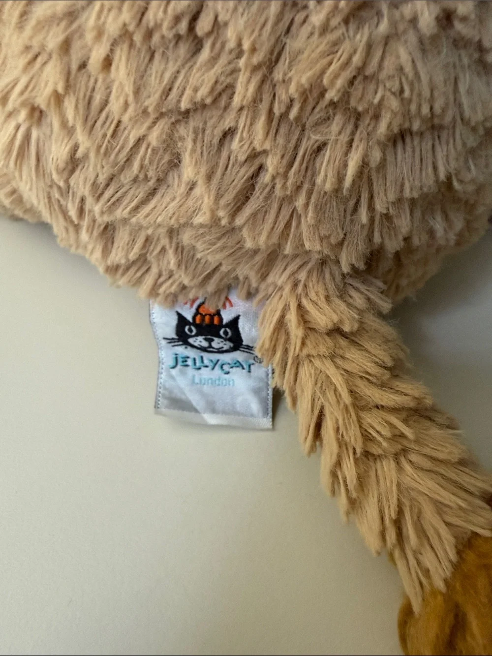 Jellycat Beige Plush Lion with Golden Mane